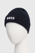 Шапка з домішкою вовни Boss Green BOSS GREEN колір синій