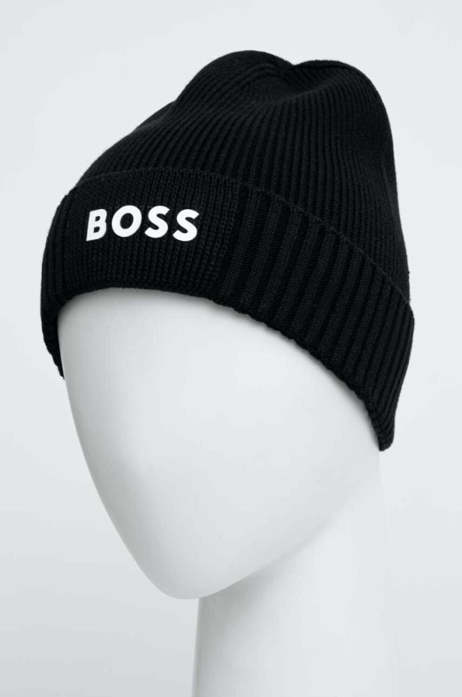 Шапка з домішкою вовни Boss Green BOSS GREEN колір чорний фото 2