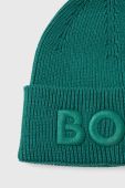 Шапка з домішкою вовни Boss Orange BOSS ORANGE колір зелений з товстого трикотажу (3484166)