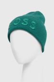Шапка з домішкою вовни Boss Orange BOSS ORANGE колір зелений з товстого трикотажу (3484166)