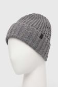 Шапка з домішкою вовни AllSaints колір сірий з товстого трикотажу (3686303)