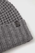 Шапка з домішкою вовни AllSaints колір сірий з товстого трикотажу (3686303)
