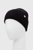 Шапка з домішкою вовни BOSS колір чорний з тонкого трикотажу (3650567)