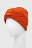 Шапка з домішкою вовни BOSS колір помаранчевий з товстого трикотажу