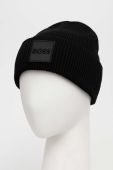 Шапка з домішкою вовни BOSS колір чорний з товстого трикотажу (3492584)