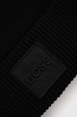 Шапка з домішкою вовни BOSS колір чорний з товстого трикотажу (3492584)