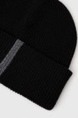Шапка з домішкою вовни BOSS колір чорний з товстого трикотажу (3492584)