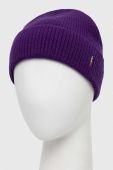 Вовняна шапка Polo Ralph Lauren колір фіолетовий з тонкого трикотажу вовна (3550304)