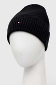 Шапка та шарф з домішкою кашеміру Tommy Hilfiger колір чорний