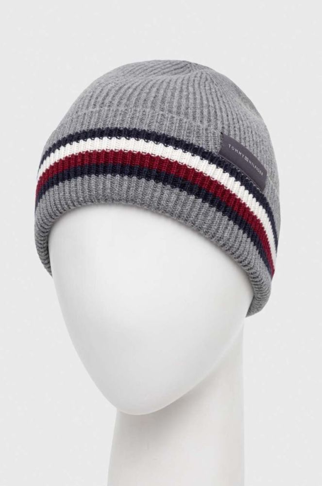 Шапка з домішкою вовни Tommy Hilfiger колір сірий (3441864) фото 2