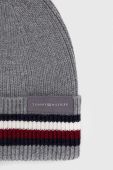 Шапка з домішкою вовни Tommy Hilfiger колір сірий (3441864)