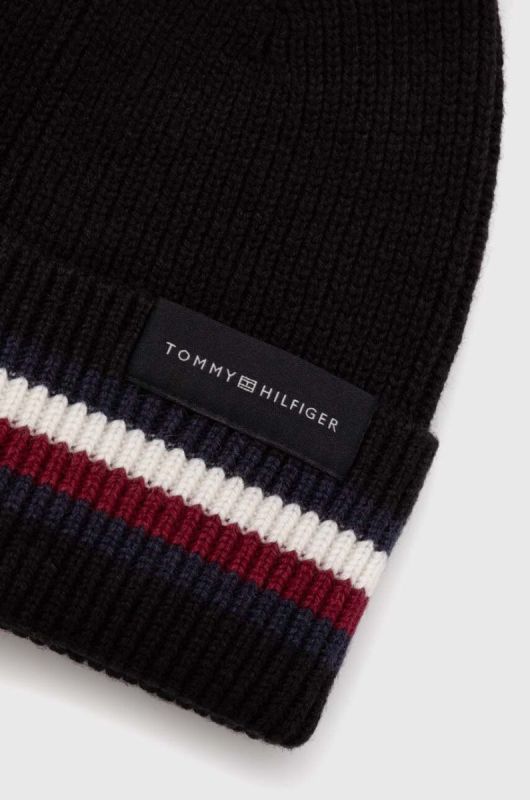Шапка з домішкою вовни Tommy Hilfiger колір чорний (3441862) фото 2