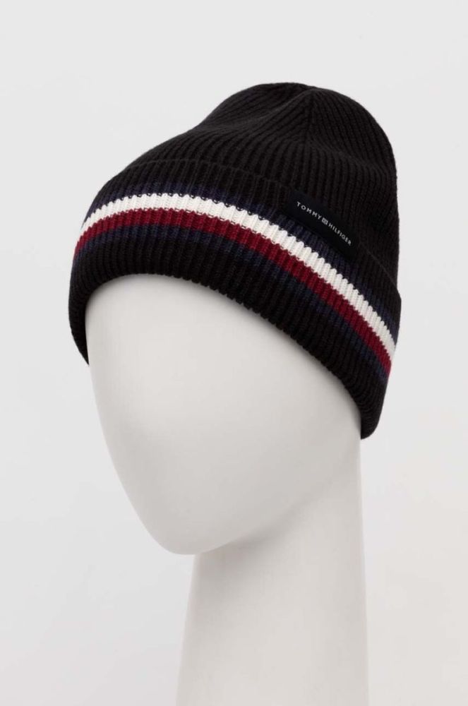 Шапка з домішкою вовни Tommy Hilfiger колір чорний (3441862) фото 3
