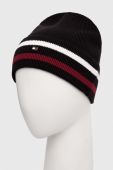 Шапка з домішкою вовни Tommy Hilfiger колір чорний (3597594)