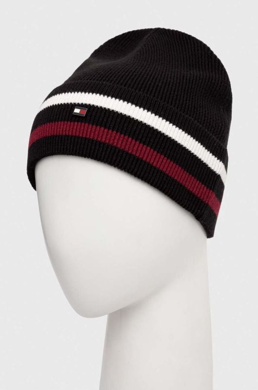 Шапка з домішкою вовни Tommy Hilfiger колір чорний (3597594) фото 2