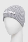 Шапка з домішкою вовни Tommy Hilfiger колір сірий (3546420)