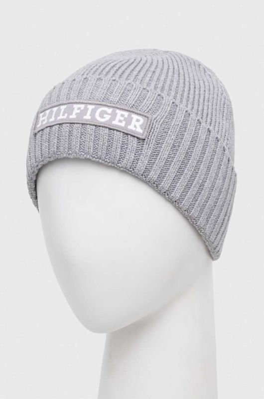 Шапка з домішкою вовни Tommy Hilfiger колір сірий (3546420) фото 2