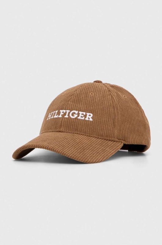 Кепка Tommy Hilfiger колір коричневий з аплікацією