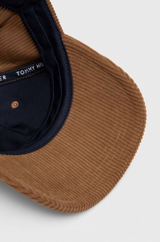 Кепка Tommy Hilfiger колір коричневий з аплікацією фото 4