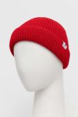 Вовняна шапка Vertere Berlin колір червоний з товстого трикотажу вовна