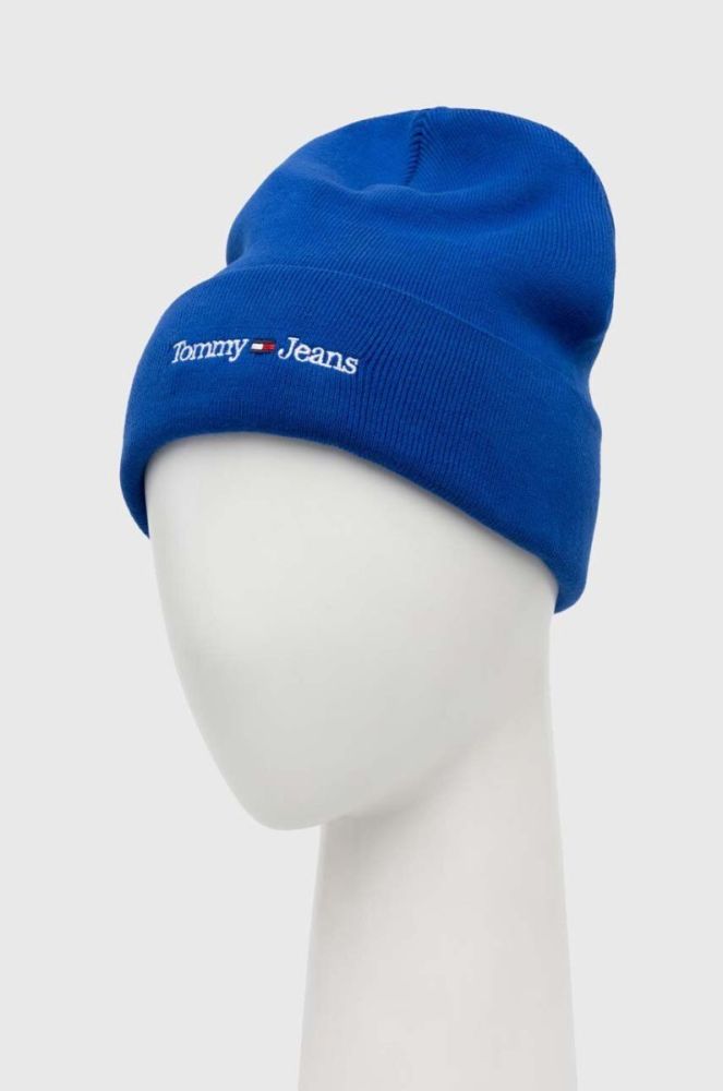 Шапка Tommy Jeans з тонкого трикотажу колір блакитний (3445827) фото 3
