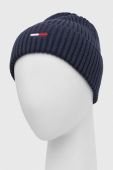 Шапка Tommy Jeans колір синій з тонкого трикотажу