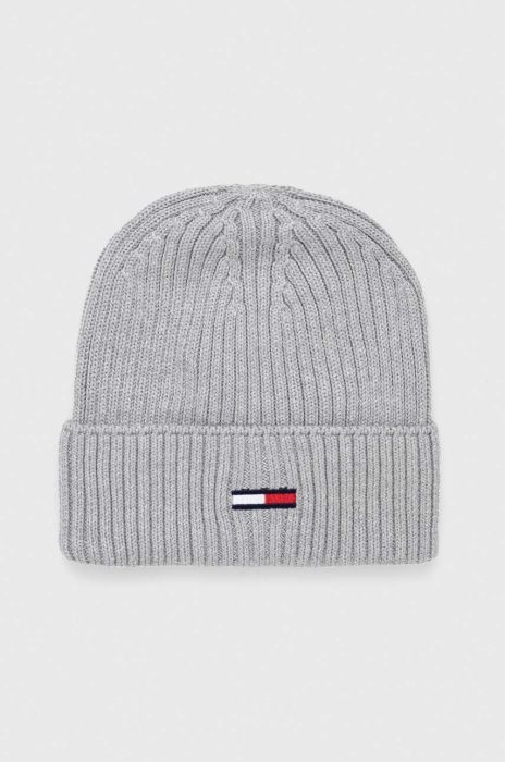 Шапка Tommy Jeans колір сірий з тонкого трикотажу (3461978)