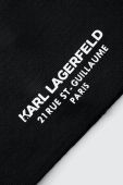 Вовняна шапка Karl Lagerfeld колір чорний з тонкого трикотажу вовна (3511693)