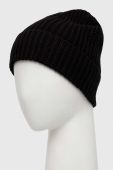 Шапка з домішкою вовни Guess колір чорний з тонкого трикотажу (3647891)