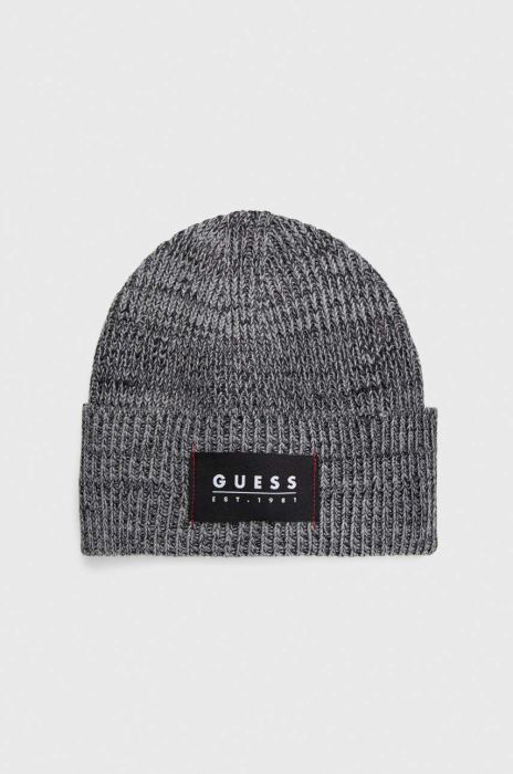 Шапка з домішкою вовни Guess колір чорний (3650570)