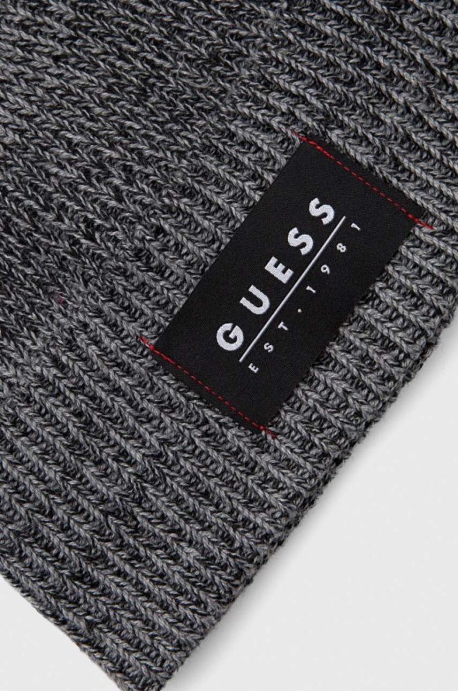 Шапка з домішкою вовни Guess колір чорний (3650570) фото 3