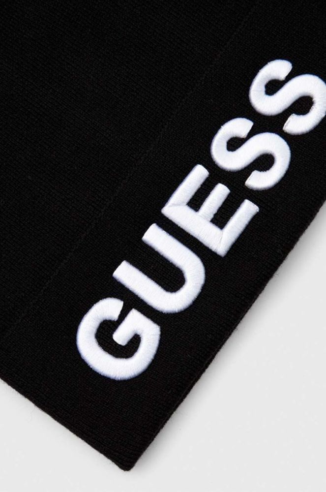 Шапка з домішкою вовни Guess колір чорний з тонкого трикотажу (3650579) фото 3