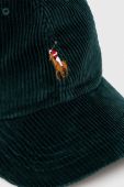 Бавовняна бейсболка Polo Ralph Lauren колір зелений з аплікацією (3445832)