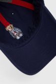 Бавовняна бейсболка Polo Ralph Lauren колір синій з аплікацією (3419555)