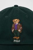 Бавовняна бейсболка Polo Ralph Lauren колір зелений з аплікацією (3419554)