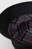 Бавовняний капелюх Barbour колір чорний з бавовни