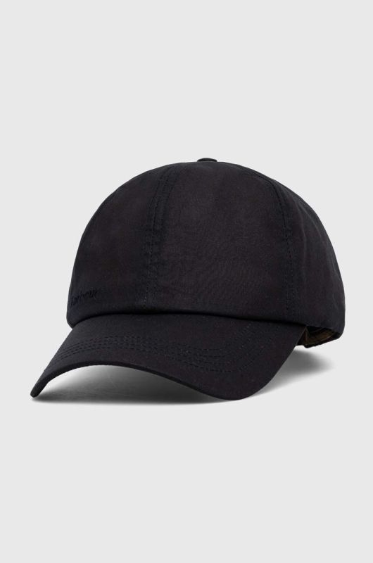 Хлопковая бейсболка Barbour цвет синий