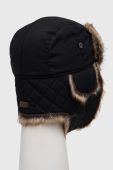 Шапка Barbour колір чорний з товстого трикотажу (3577529)