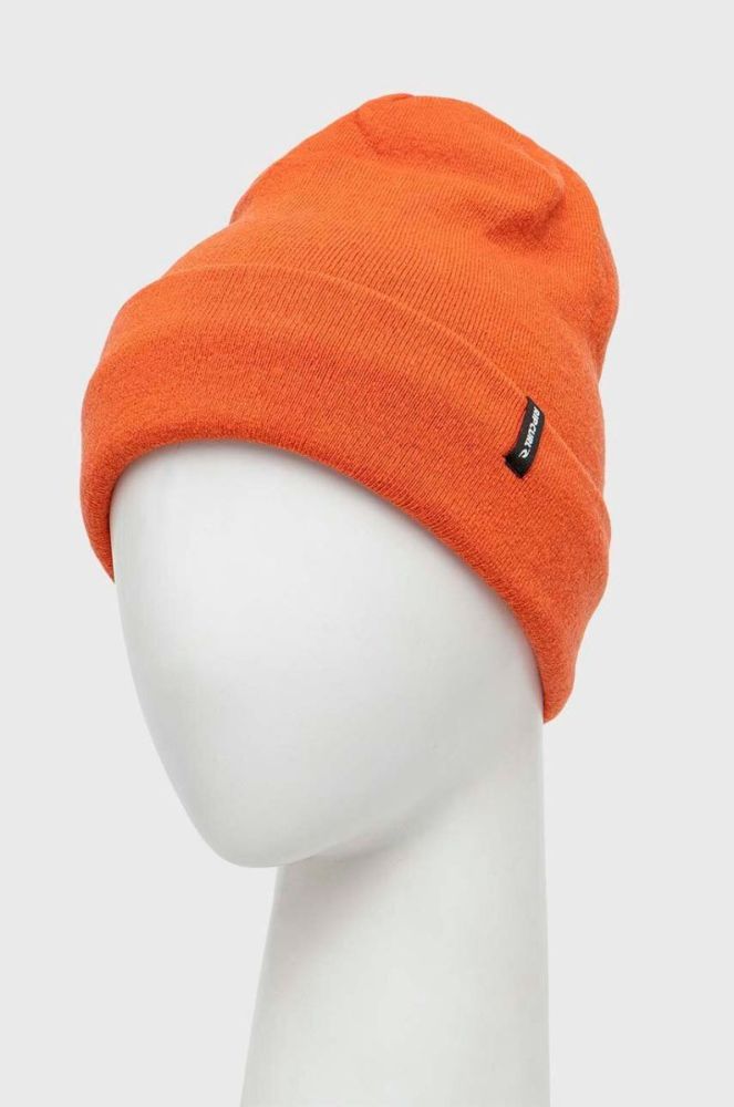 Шапка з домішкою вовни Rip Curl колір помаранчевий з товстого трикотажу фото 2