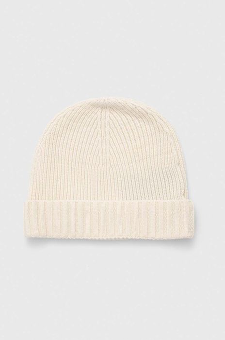 Вовняна шапка Joop! колір бежевий вовна (3500280)