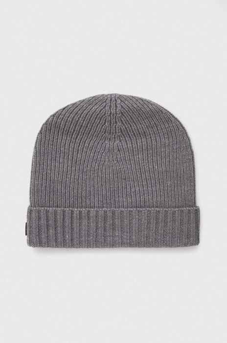 Вовняна шапка Joop! колір сірий вовна (3500279)