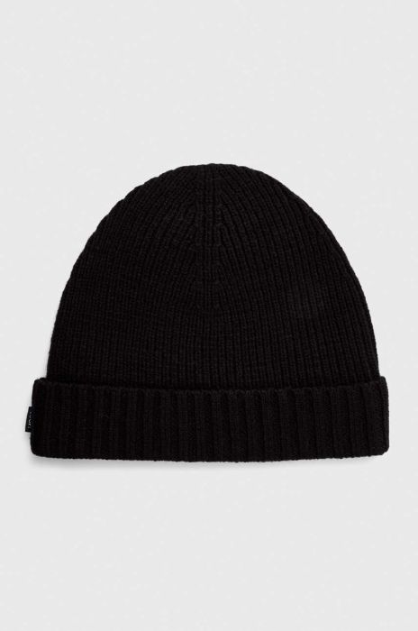 Вовняна шапка Joop! колір чорний вовна (3500278)