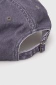 Бавовняна бейсболка Samsoe Samsoe з аплікацією колір фіолетовий