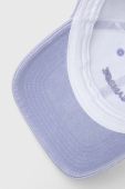 Бавовняна бейсболка Samsoe Samsoe колір фіолетовий з аплікацією