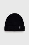 Вовняна шапка Bomboogie колір чорний з товстого трикотажу вовна Вовняна шапка Bomboogie колір чорний з товстого трикотажу вовна