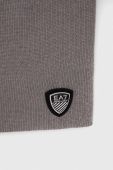 Шапка EA7 Emporio Armani колір сірий з тонкого трикотажу