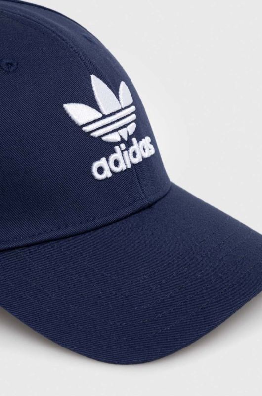 Бавовняна бейсболка adidas Originals з аплікацією колір блакитний (3550337) фото 2