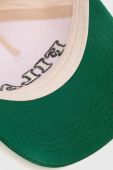 Бавовняна бейсболка Fila колір зелений з аплікацією