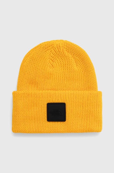Шапка The North Face колір помаранчевий з товстого трикотажу (3597603)