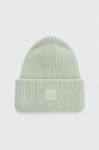 Вовняна шапка The North Face колір зелений з товстого трикотажу вовна Вовняна шапка The North Face колір зелений з товстого трикотажу вовна